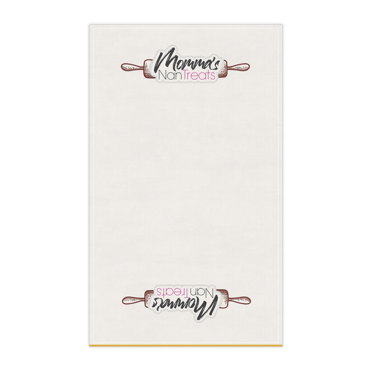 Tea Towel — "Momma's Nan Treats" Baking Kitchen Towel, Rolling Pin Logo